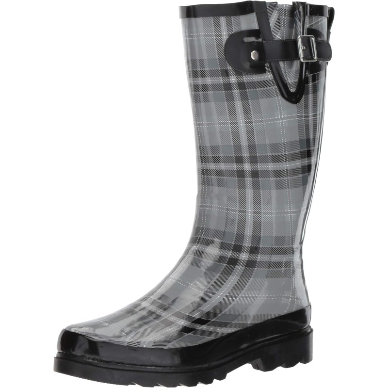 Western Chief Kids 'It's Raining Cookies' Rain Boots - Waterproof Girl Scout Cookie Design, Glitter Soles, Mid-Height